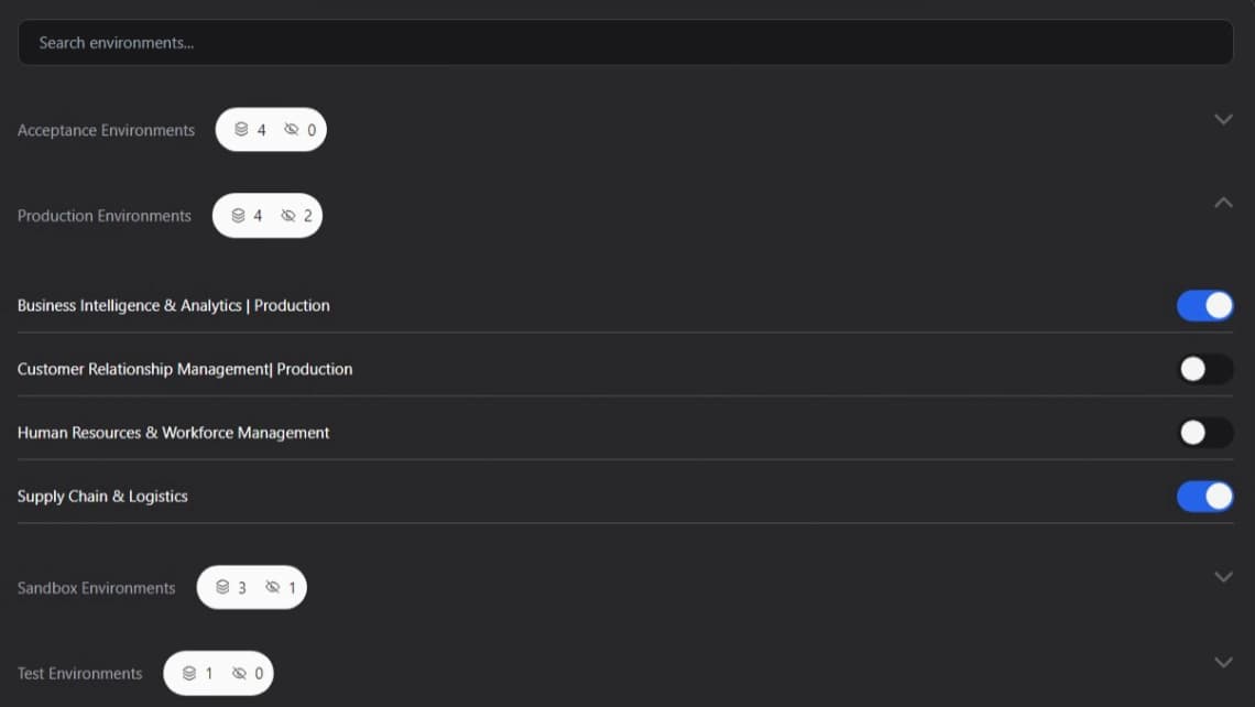 Mendix Navigator environment customization